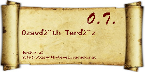 Ozsváth Teréz névjegykártya